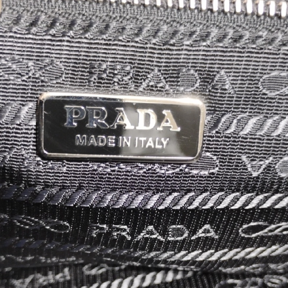 SALE! Prada City Fori Black Leather Perforated Chain Shoulder Bag W Pouch/DB - Picture 14 of 15